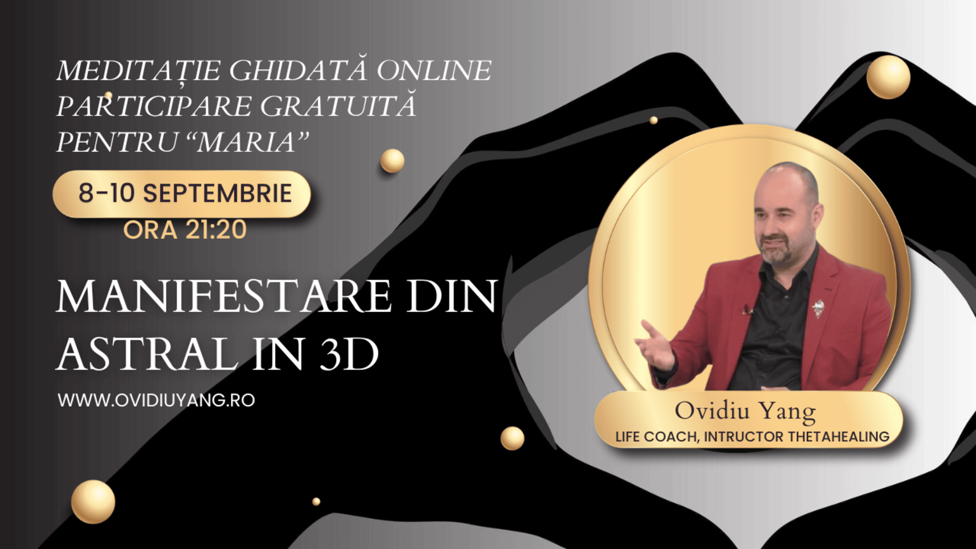 Meditație Ghidată Online Participare Gratuită pentru "Maria"
